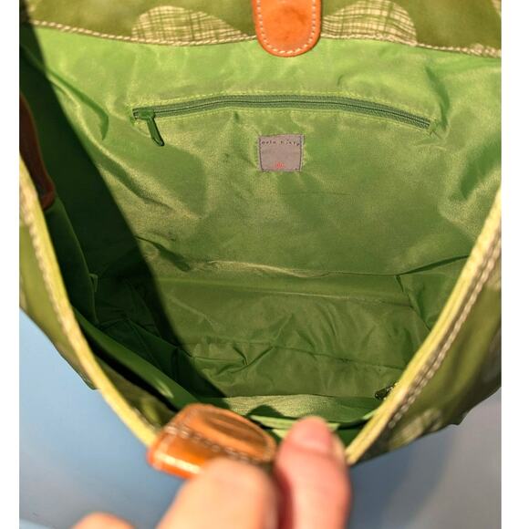 Orla Kiely Coated Canvas Midi Crossbody Shoulder Hobo Bag Green Multi Stem - Picture 8 of 12